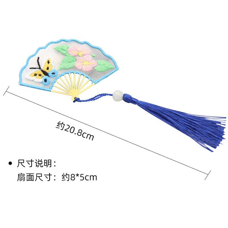 Chinese Bookmark DIY Flower Embroidery Kit Handmade Needlework Cross Stitch Handwork Art Sewing Craft Unfinished