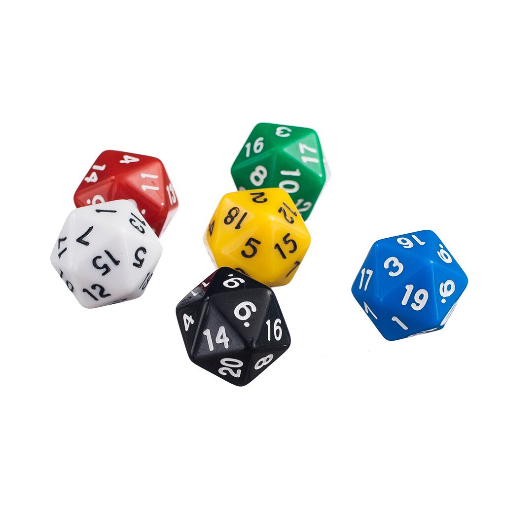 18/set Twenty Sided Dice Set for RPG D&D Roleplaying Party Casino Board Prop