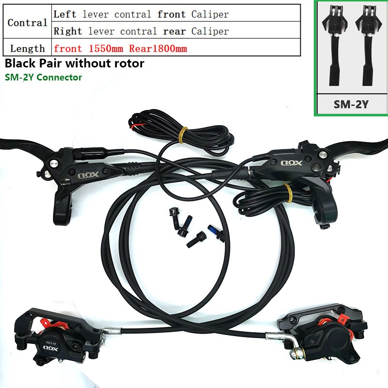E-cykel Hydraulisk Skivbroms - Elcykel MTB Bromsok Delar - 850-1800mm: Violett/紫罗兰