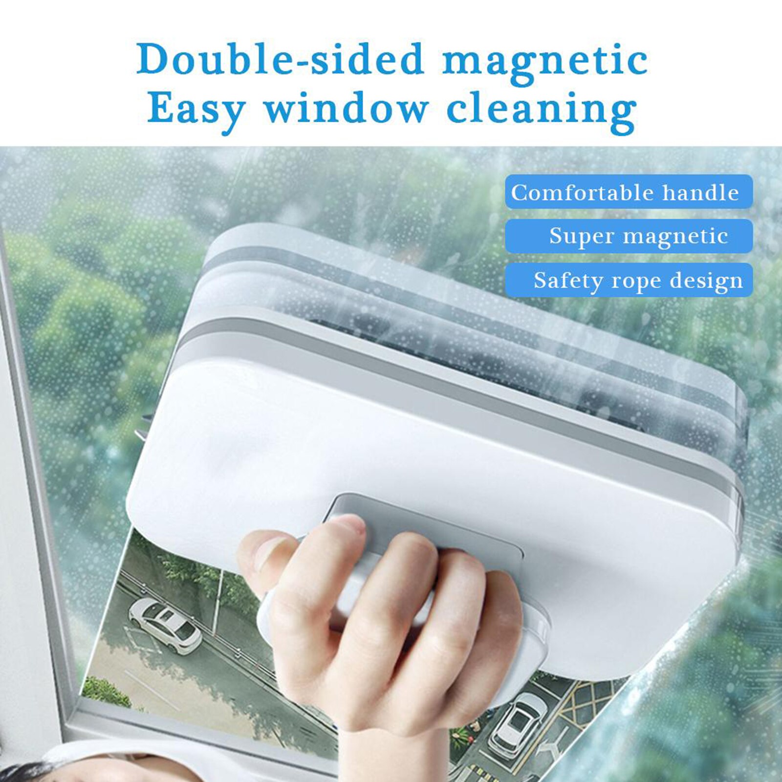 Limpiacristales magnético de doble cara para el hogar, limpiador de ventanas, herramientas de limpieza para lavar ventanas