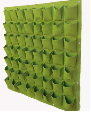 Pocketgarden Hanging Plant Pots Wall Pot Vertical Garden Flower Pots and Planter Hanging Pots Planter garden supplies: 56 pockets flat