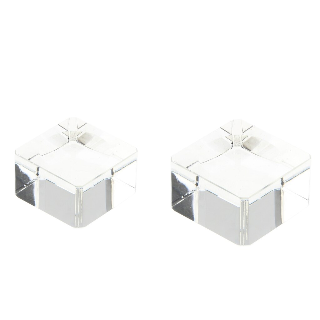 2 Pieces Clear Dimple Crystal Display Stand Holder For Crystal Ball Sphere Globe