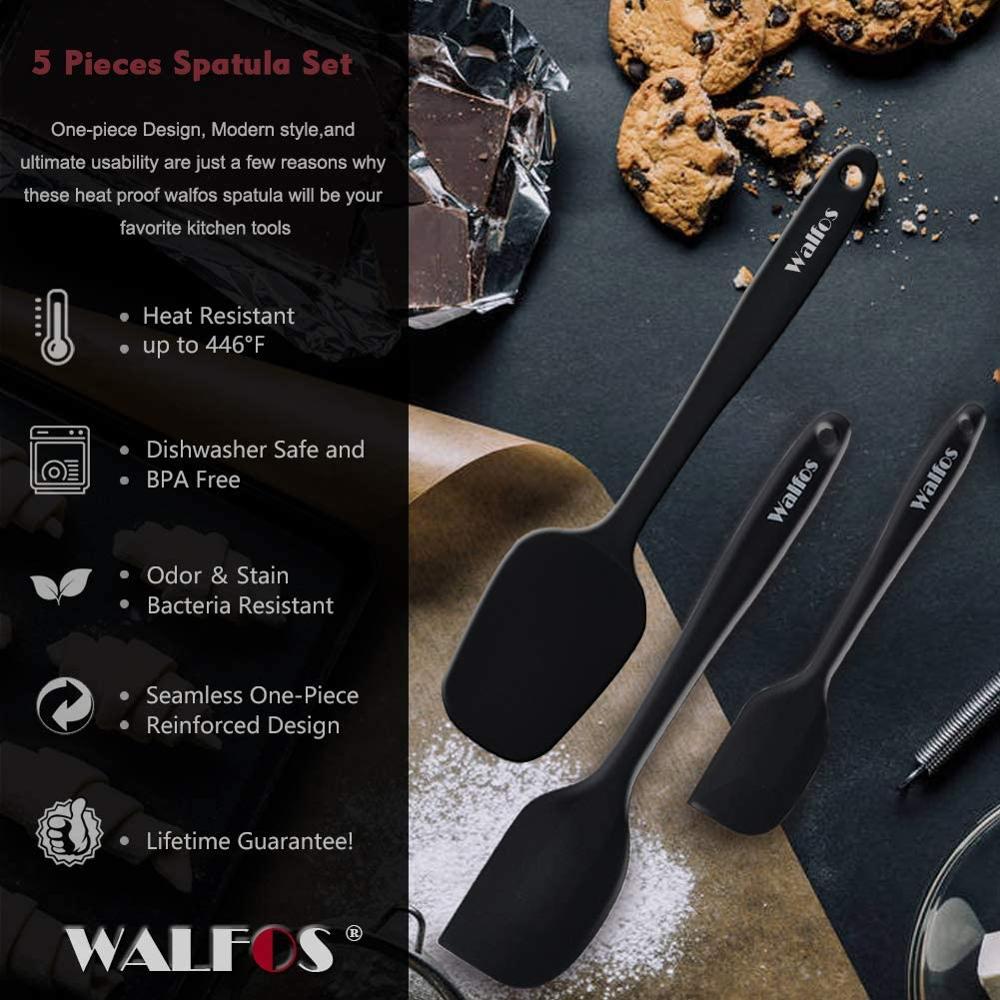 Walfos Set Van 3 Hittebestendige Siliconen Koken Gereedschap Keukengerei Bakken Gebak Gereedschap Spatel Cake Spatels Cook Set