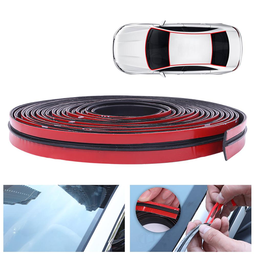 Car Rubber Seal Strips Auto Seal Protector Sticker Window Edge Windshield Roof Rubber Sealing Strip Noise Insulation Accessorie