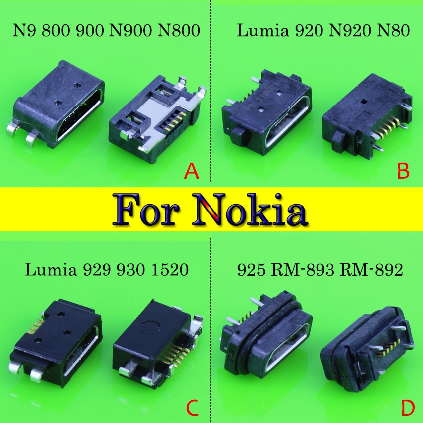 Micro USB Jack voor NOKIA N9 lumia 800 900 N900 N800/920 N920 N80/929 930 1520/925 lader connector dock poort plug