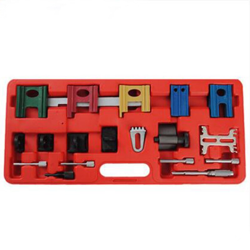 Universal 19Pcs Engine Pulley Timing Belt Camshaft Flywheel Locking Tool Set Kit