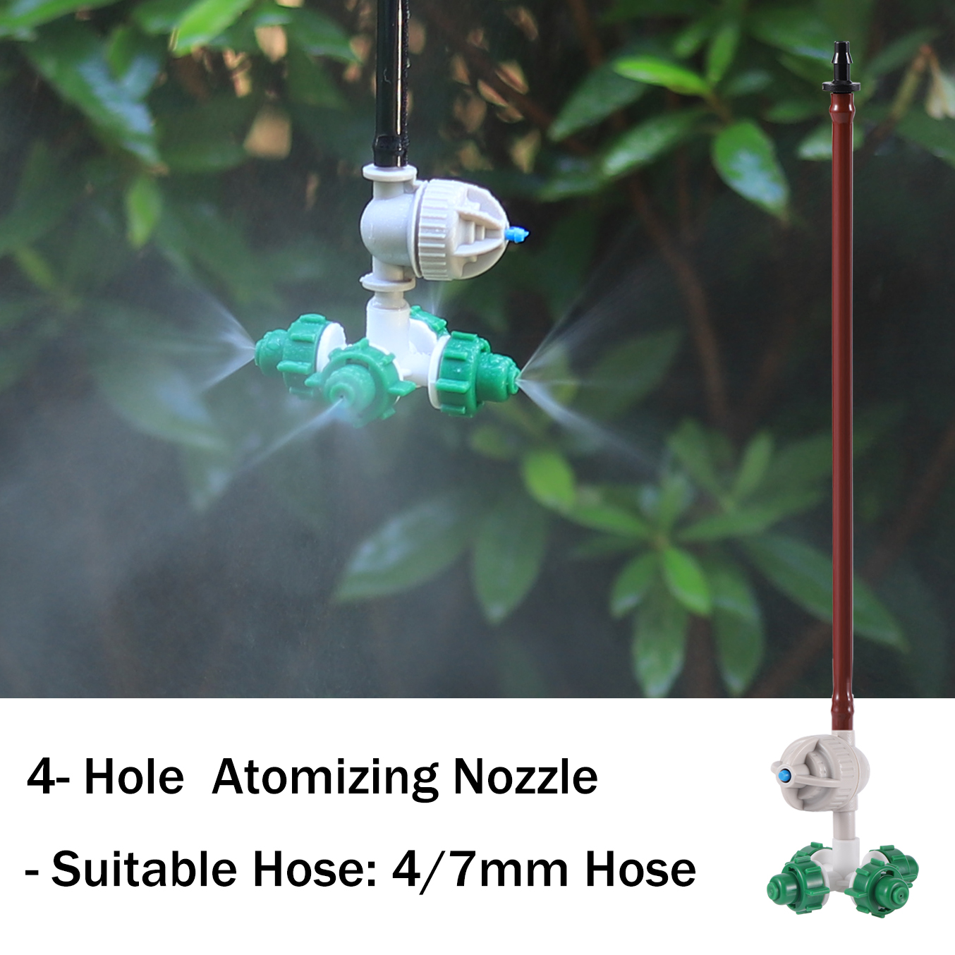 Plante plen dyse hage kryss forstøvningsdyse drivhus sprinkler hengende vanning luftfukting forstøvningsdyse: Marineblå