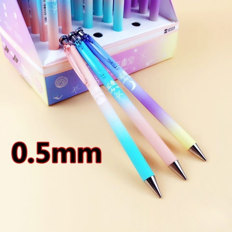 1 Uds. Bolígrafos creativos y bonitos de plástico con de Luna y estrellas, bolígrafos automáticos para niños, útiles escolares de escritura, papelería: 05