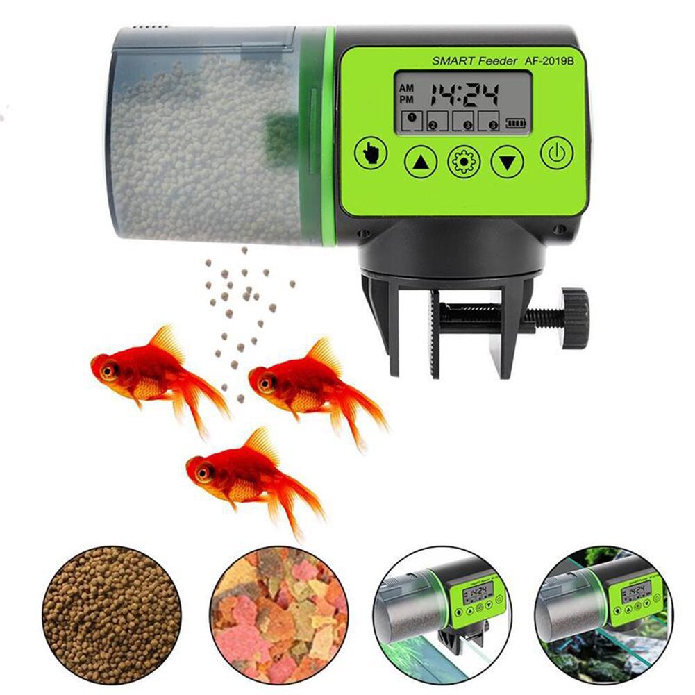LCD Indicates Timer Aquarium Accessories Fish Tank Auto Timing Feeding Dispenser Auto Fish Feeder Timer Food Feeding