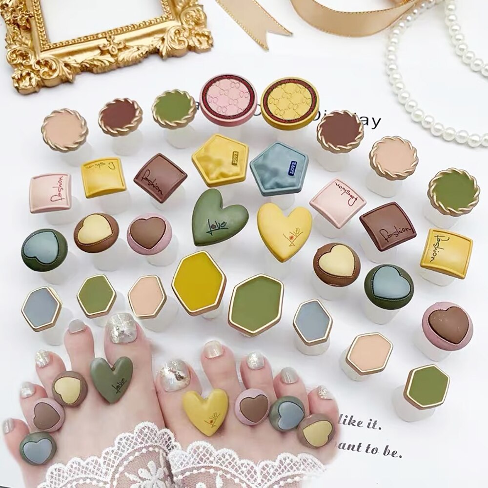 8pcs/set Silicone Toe Separator Soft Manicure Pedicure Tool Pearl Heart Foot Divider Salon Nail Art Tool Japanese Harajuku Style