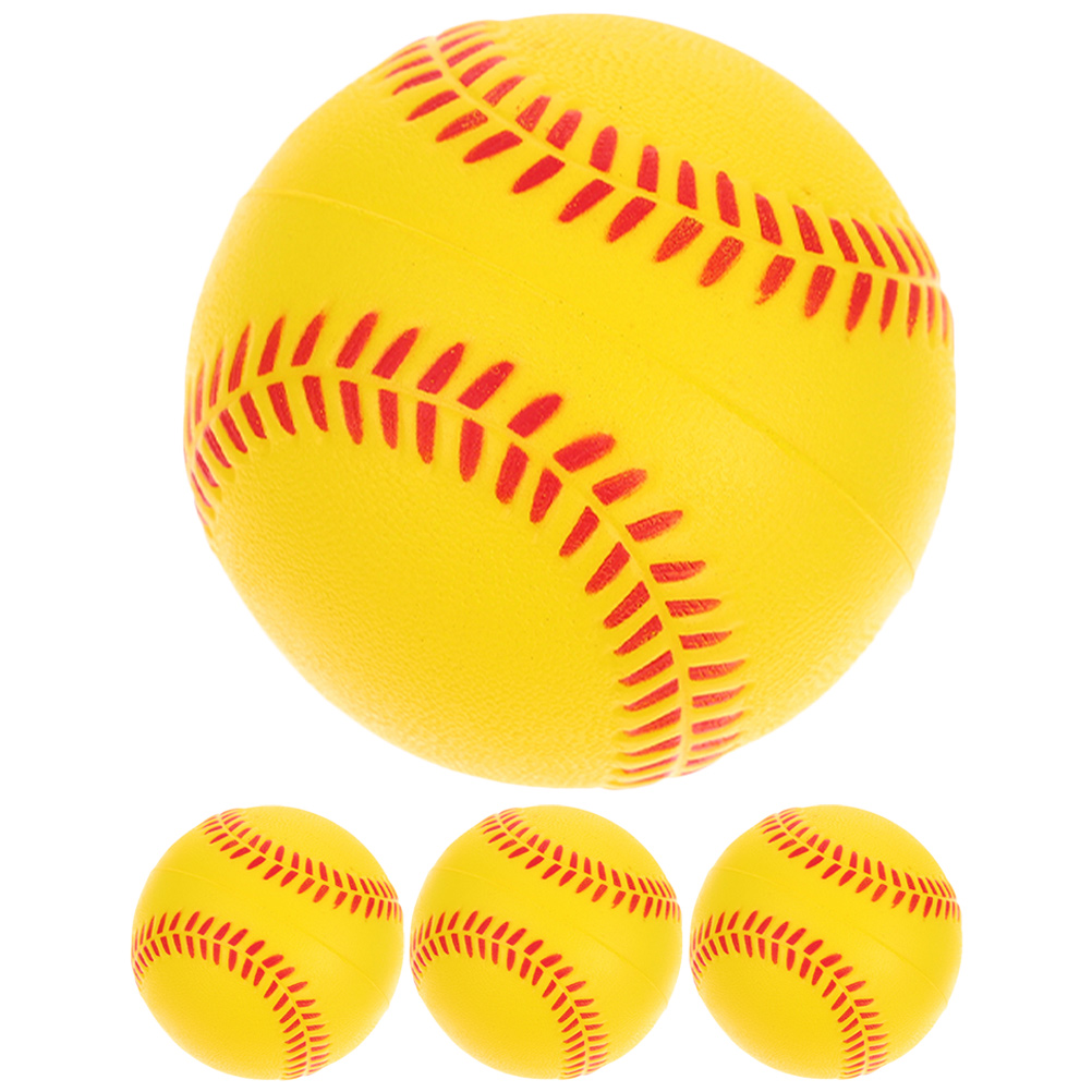 4 st svamp barn baseboll mjuka softbollar för träning barnleksaker pu träningsbasebollar slående student