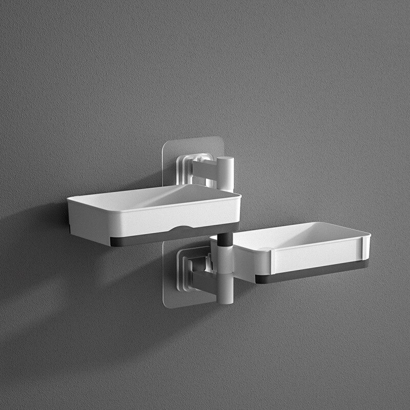 Wall-mounted Soap Dish 180 Degrees Rotate 1 2 3 4 Layer Soap Draining Rack Bathroom Soap Holder Bathroom Toiletries Shelf: W2