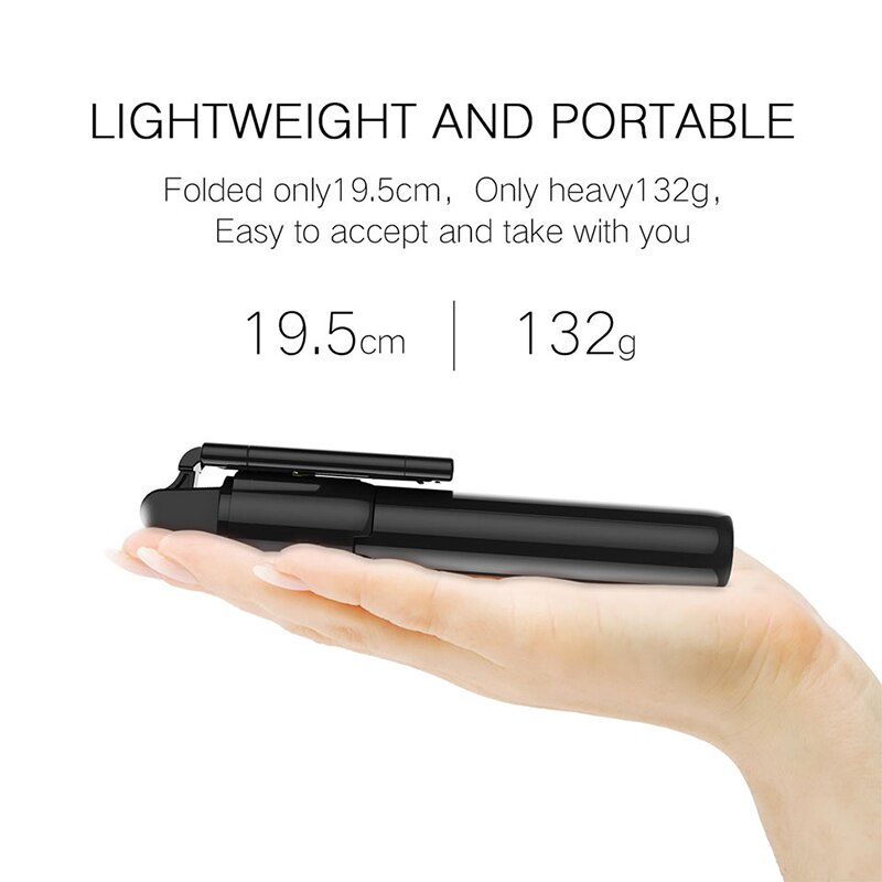 Wireless Bluetooth Selfie Stick for iphone Android for Huawei Foldable Handheld Monopod Shutter Remote Extendable Mini Tripod