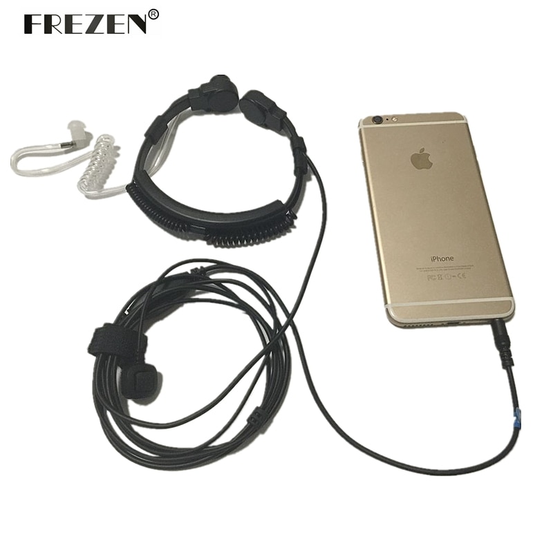 Microphone à gorge Flexible, jack 3.5mm, Tube acoustique discret, écouteur, casque, pour iphone xiaomi Iphone android, téléphone portable