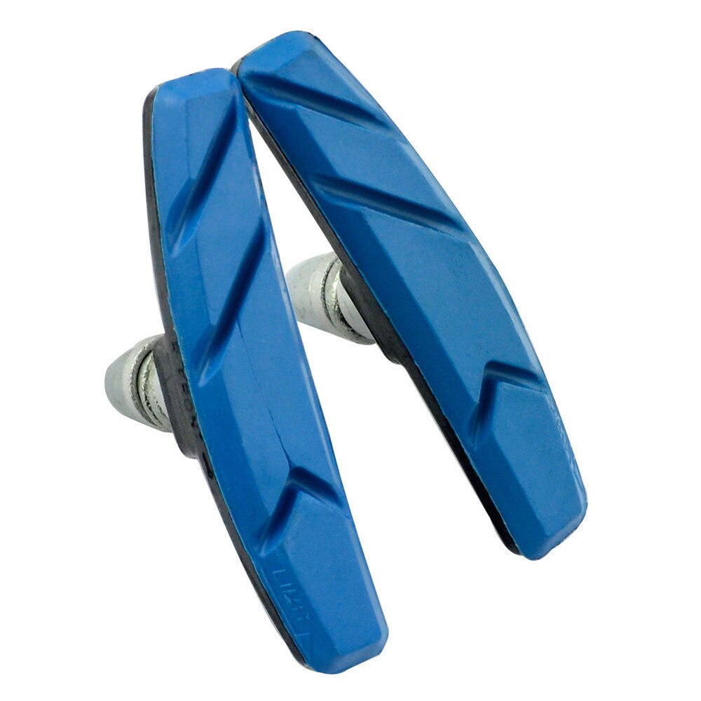 2Pc Duurzaam Mountain Racefiets Remblokken Fiets Remmen V-Brake Holder Schoenen Rubber Blokken Duurzaam Blauw Rood zwart Jan7