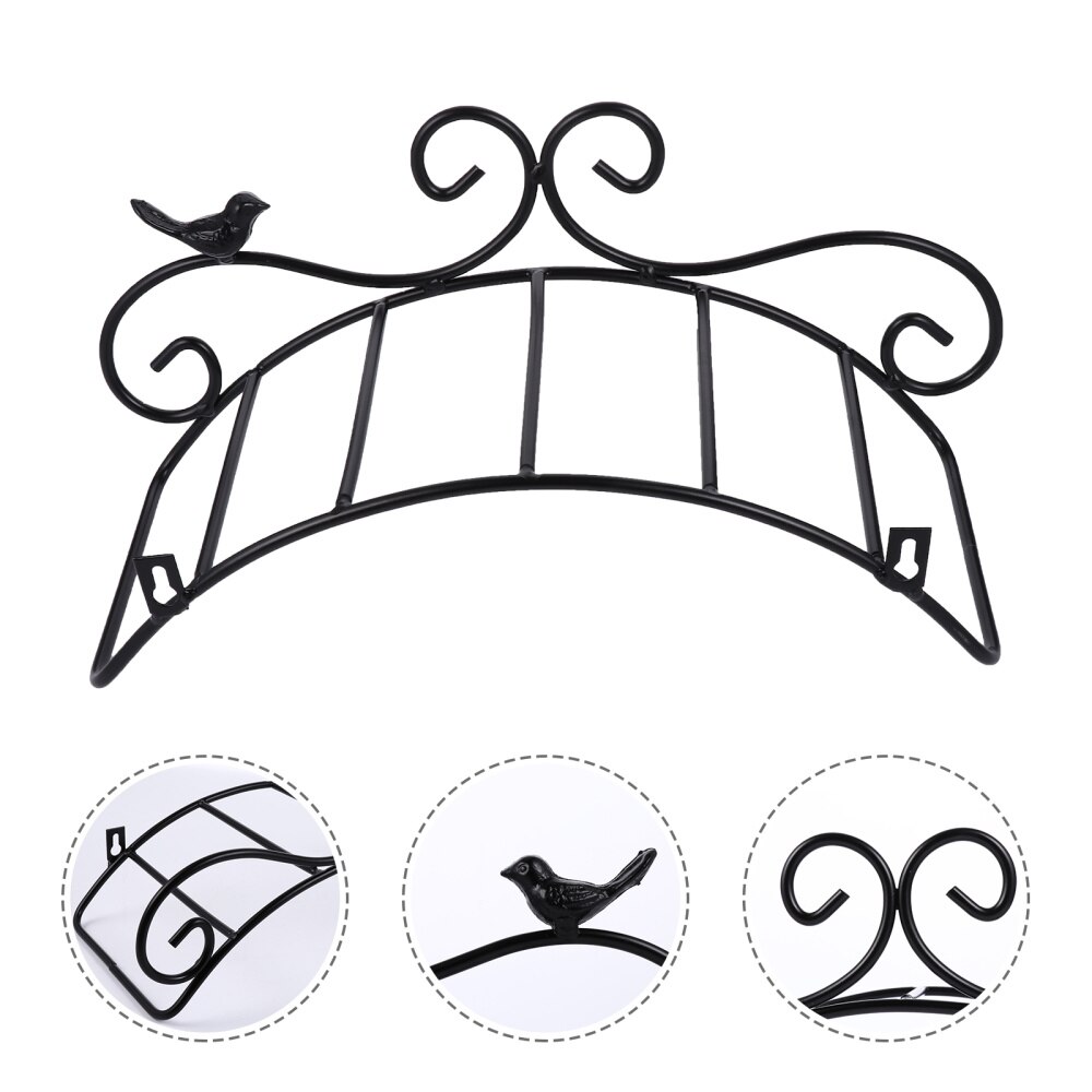 Wall Mounted Garden Hose Storage Holder Hanging Hose Storage Rack (Black): Default Title