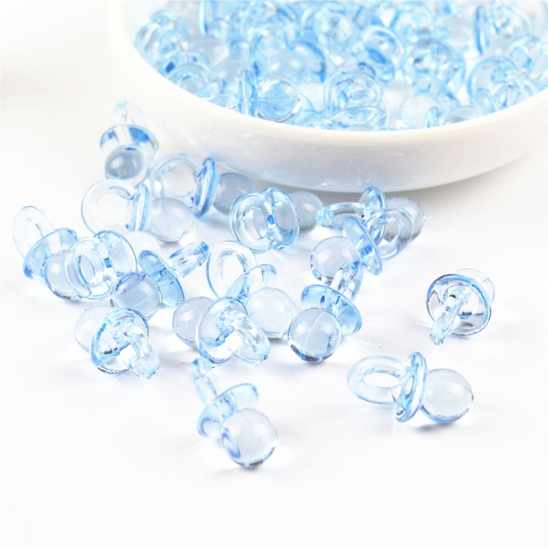 100 Stuks Roze Acryl Baby Fopspenen Baby Shower Decoratie Tafel Scatter: D