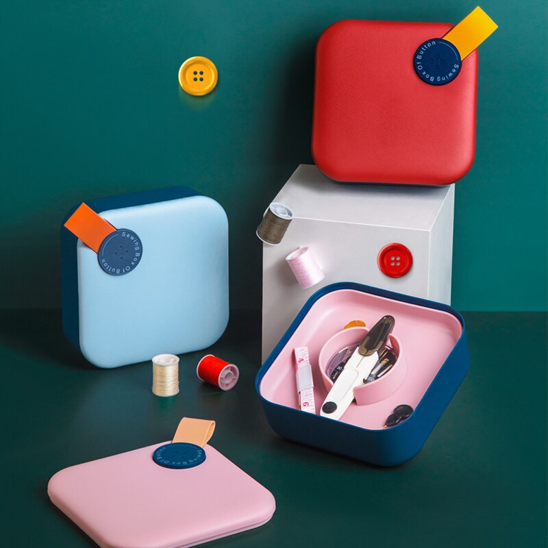 Household High-End Small Sewing Kit Handmade Sewing Kit Set Portable and Versatile Sewing Needlework Storage Box