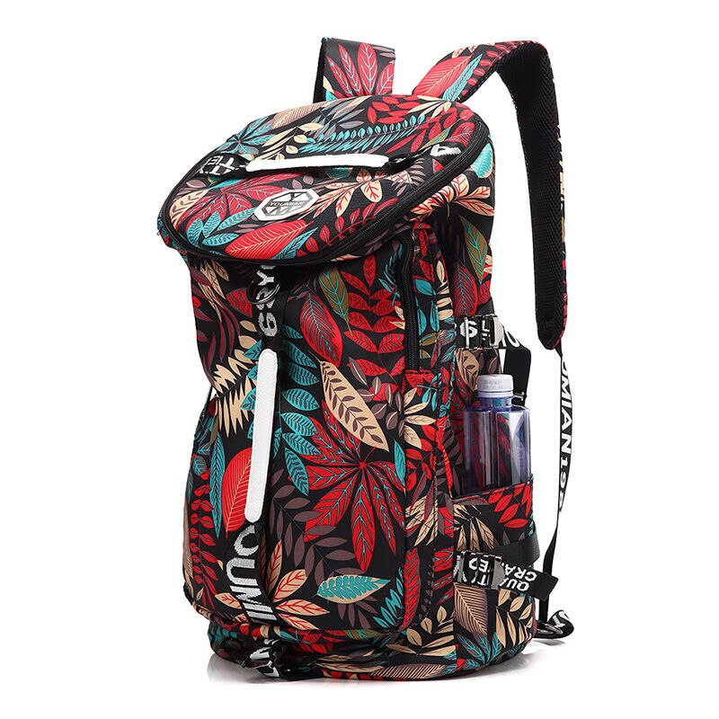 YOUMIAN Large-capacity travel backpack female shoulder bag sports fitness canvas bag light hiking travel luggage