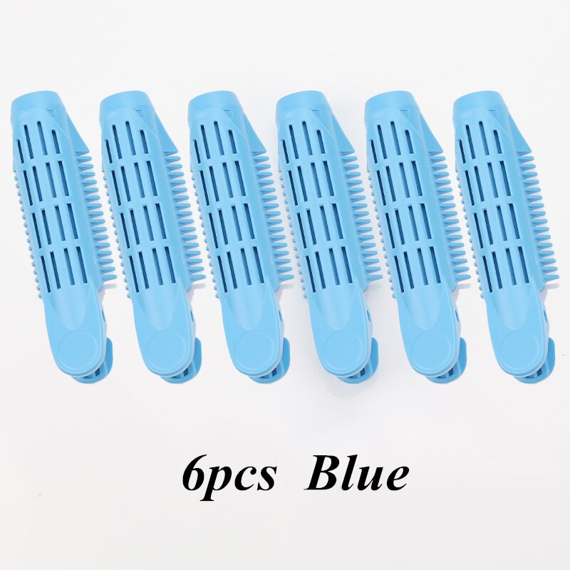 Ensemble de pinces de coiffure coréennes, en résine, pour cheveux naturels duveteux, à racines, accessoires de coiffure, 3/6 pièces, G0710: Blue 6pcs