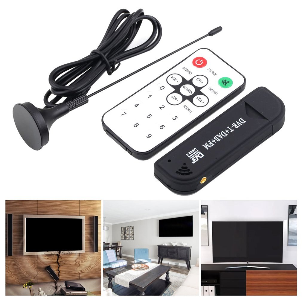 Super Digital RTL2832U+R820T TV Tuner Receiver with antenna for PC for Laptop Support SDR