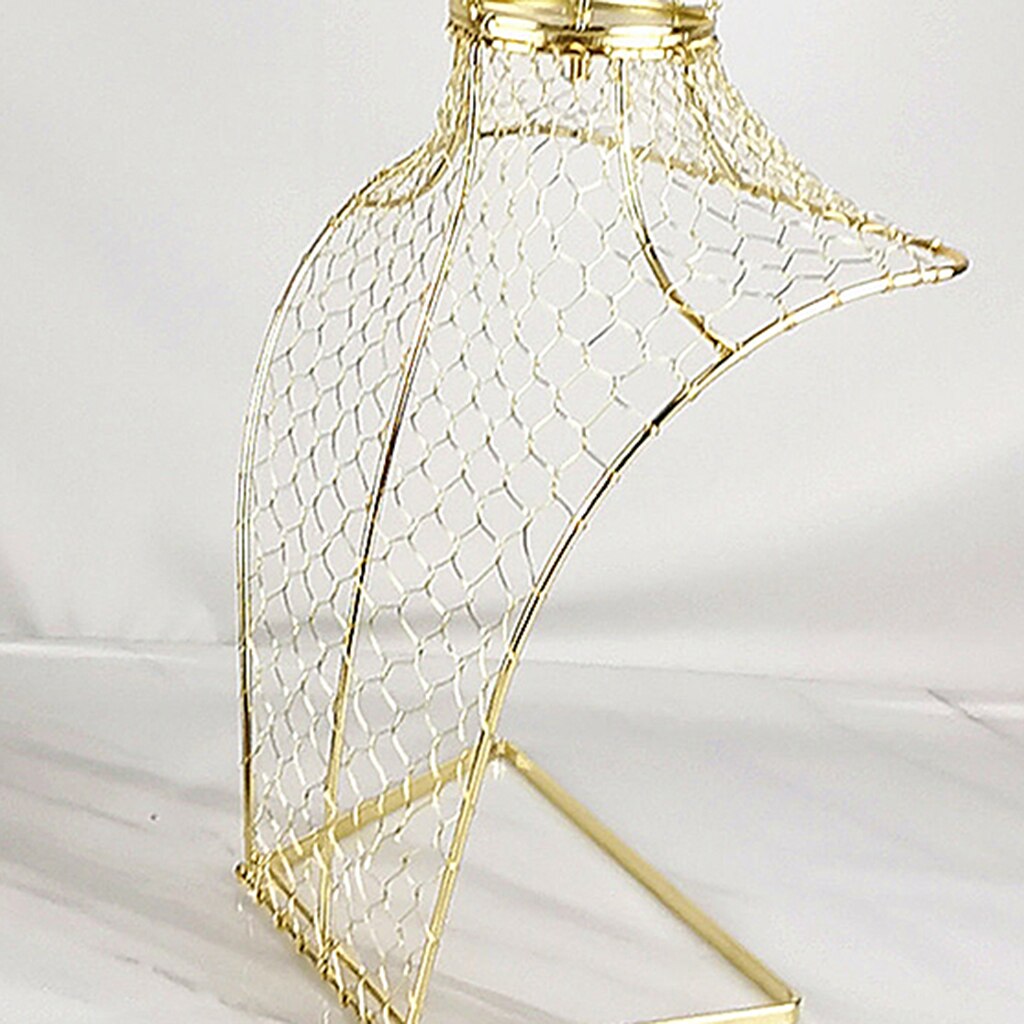 Modern Wire Metal Hat and Cap Rack Display Racks, Dresser Top Decorative Wig Holders Gold Hat Headset Display Stand Rack