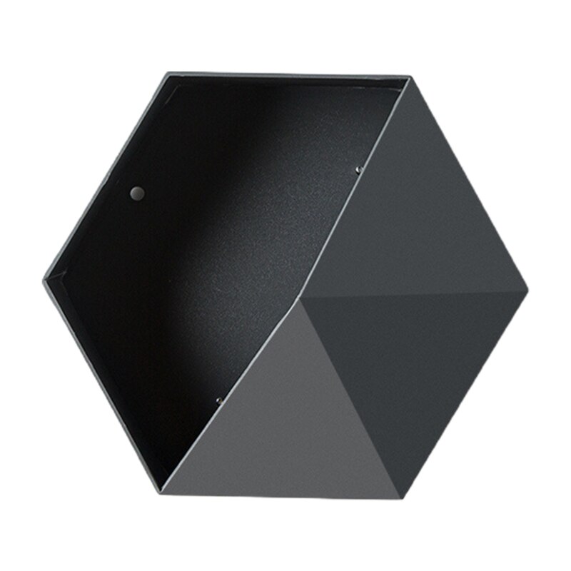 Hexagon Wall Shelves Storage Box Honeycomb Geometric Holders Living Room Bedroom Bathroom Dormitories Decorations Simplicity: Black