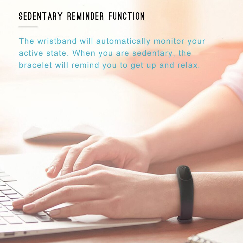 Wristband M2 Smart Bracelet Heart Rate Bracelet Waterproof Sport Fitness Band Stepcount Message Smart Loop Watch Alarm Clock