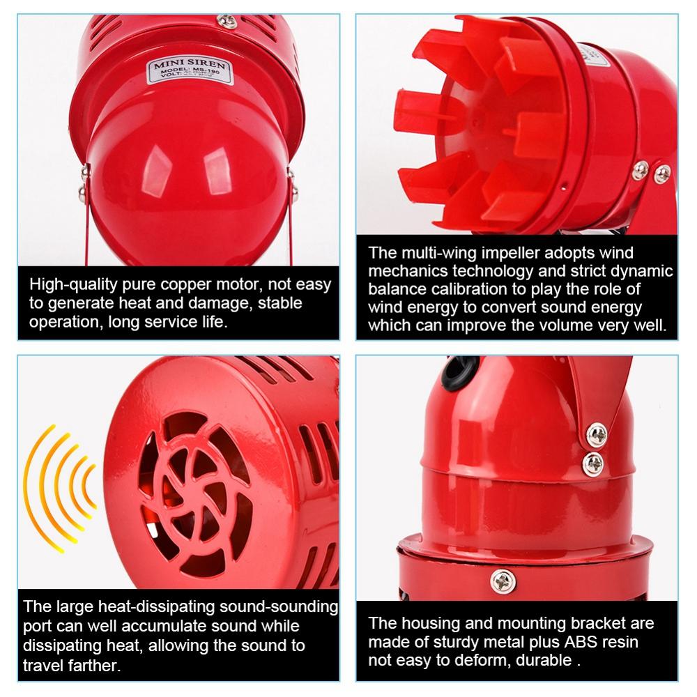 sirena alarma 40W 120 DB Electric Motor Driven Alarm Factory Vehicle Mini Fire Prevention Horn siren