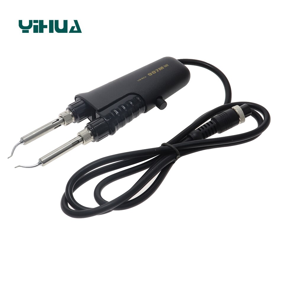 Yihua 907M SMD Soldering Iron Soldering Tweezers Stainless Steel Metal Heating Core Double Tweezers 938BD+: 110V / A