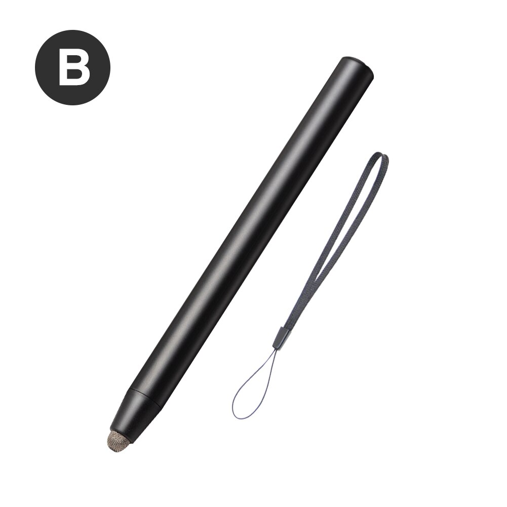 Telescopic Pointer With Lanyard Stainless Steel Touch Screen Doctor Teacher Presentation Capacitive Pen Whiteboard Retractable: Black B