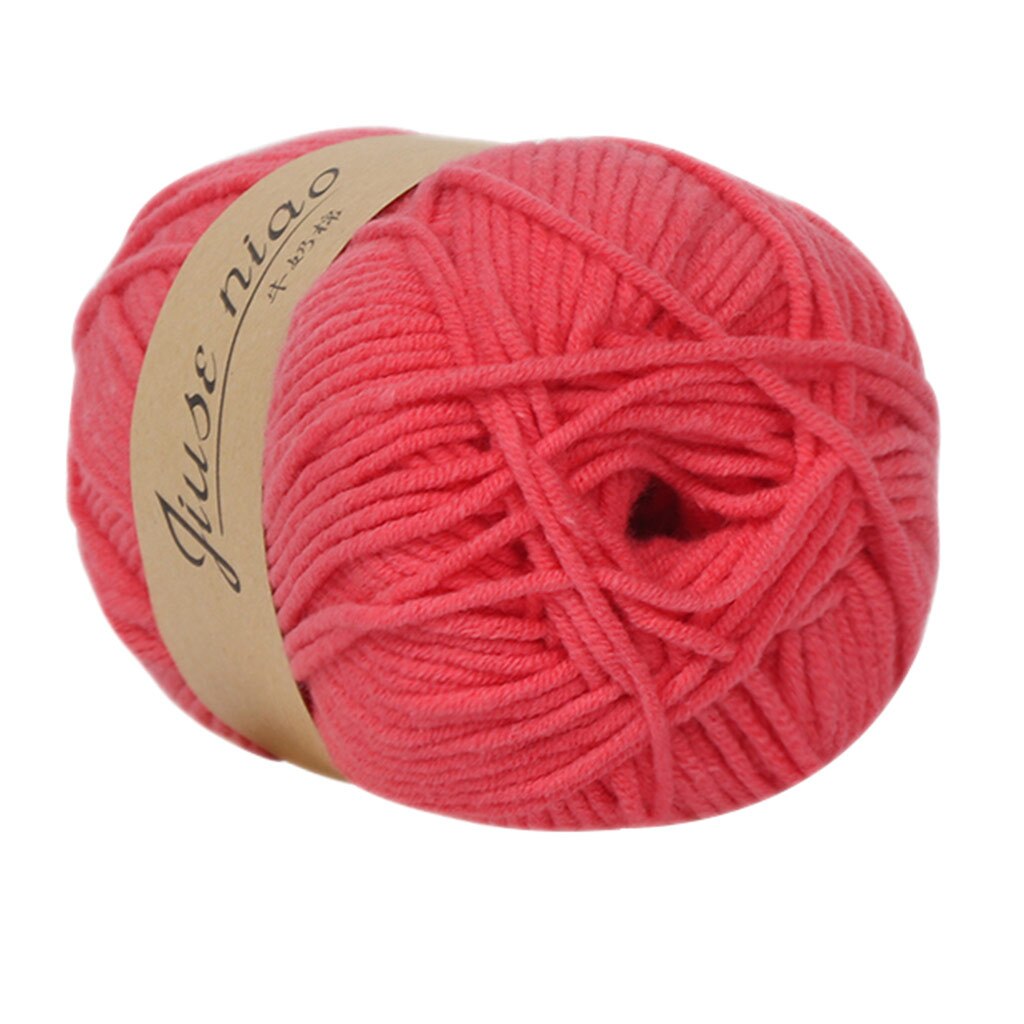 Fil de laine 5 brins de lait et de coton colorés | Bricolage, laine, coton doux, doux, écharpe Crochet épaisse poupée bébé: P