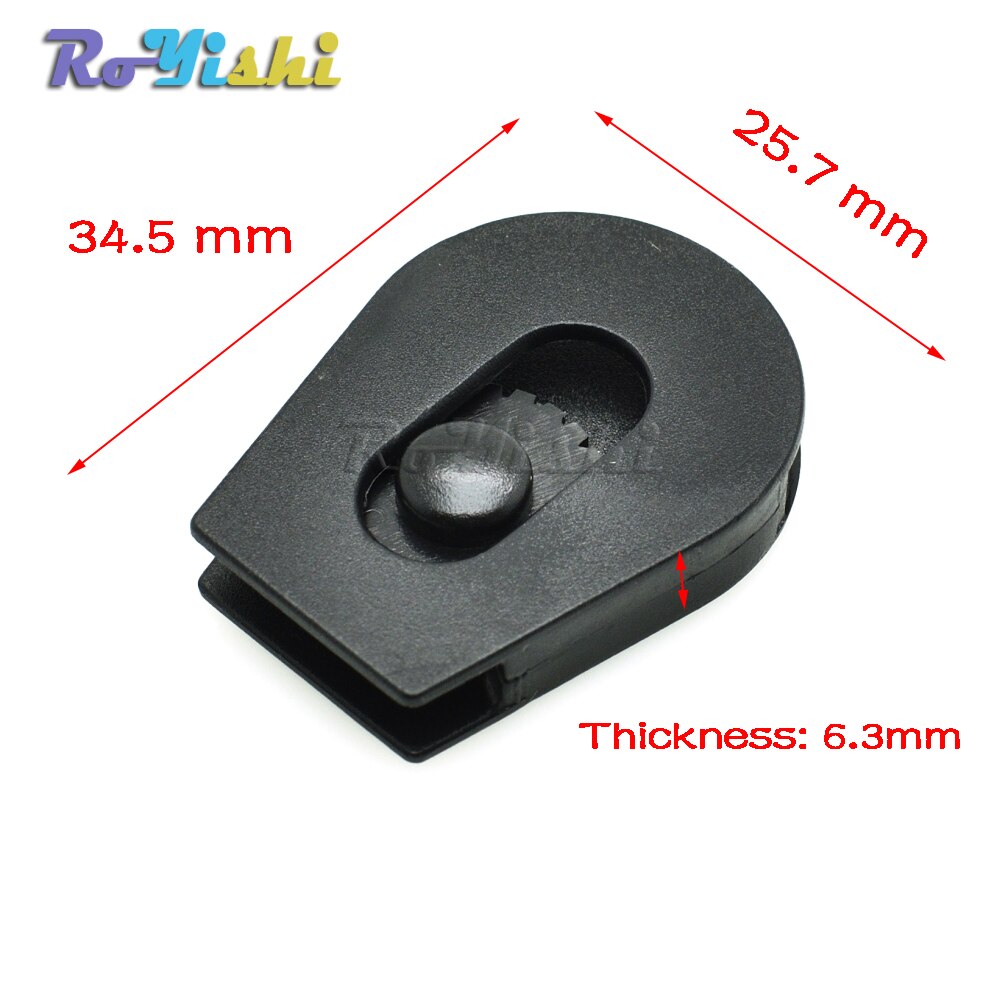 50pcs/pack 1/8"(4mm)Cord Lock Ends Stopper Drawstring Sliding Plastic Wheel Pull-Strings Stopper For Shoe Cloth Bag