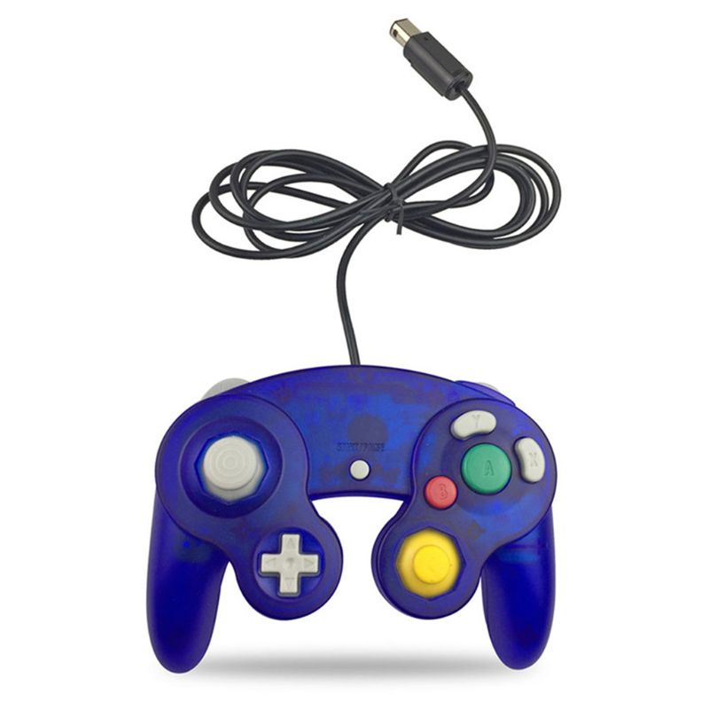 Wired Controller Voor Nintendo Wii Gamecube Gc Single Point Game Vibratie Handvat: Hemelsblauw