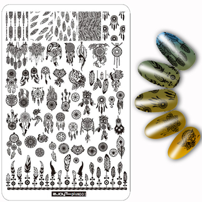 2018Big Size Decoraties Nail Stempelplaten Konad Stamping Nail Art Manicure Template Stempel Nail Gereedschap: zjoy01plus