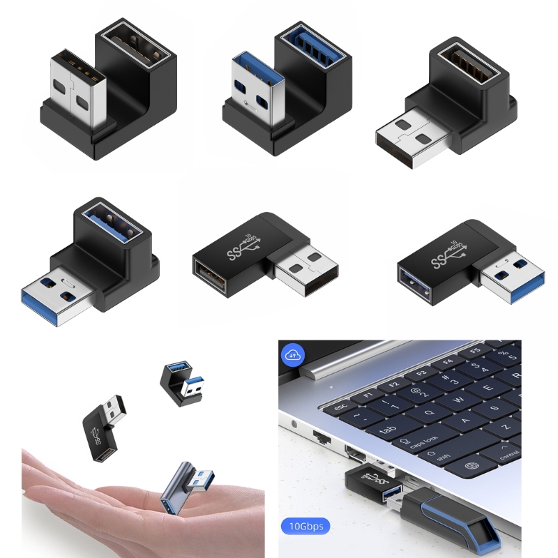 Nuovo connettore USB 90 gradi verticale sinistro destro su giù adattatore convertitore angolato