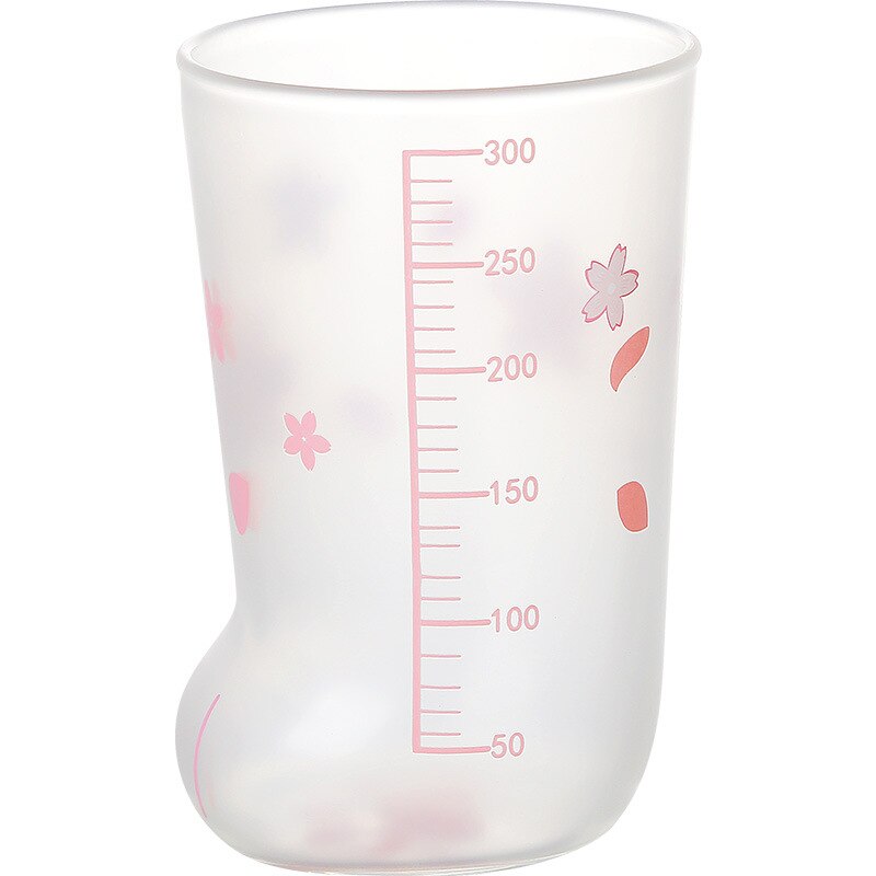 Taza de agua con forma de Pata de Gato para el hogar, dibujo , con escala, jugo, leche, vidrio