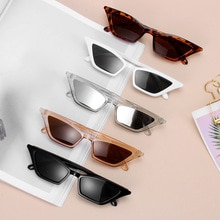 1 stk vintage cat eye solbriller til kvinder lille stel  uv400 solskærme briller street eyewear luksus trending solbriller