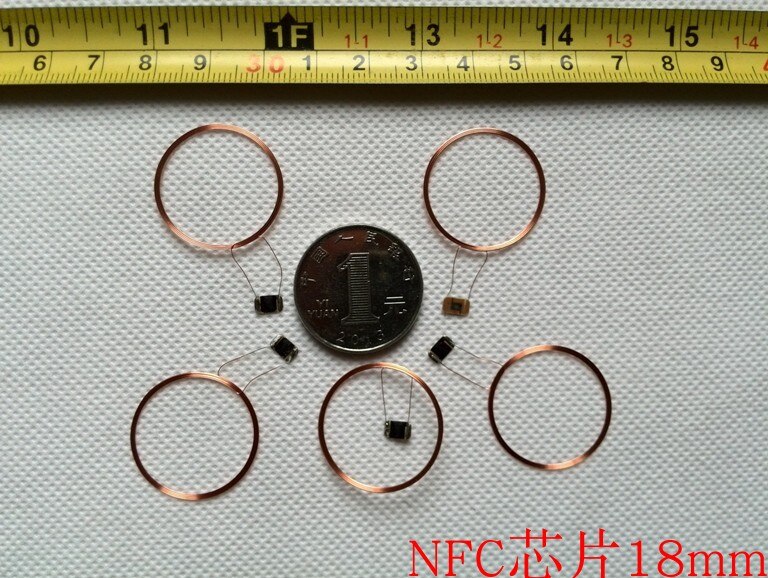 13.56MHz RFID Ф18mm ISO14443A COB Coil NFC Nta203 chip antenna 10pcs/Lot