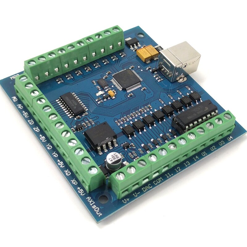 CNC MACH3 USB 4 eje de 100KHz USBCNC suave paso a paso tarjeta controladora de movimiento Placa de adaptación para CNC grabado 12-24V