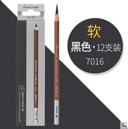 Kohlenstoff Stift Markieren Bleistift Skizze Holzkohle Bleistifte einstellen Kunst Malerei Lieferungen Hand-gemalt Weich Mittel Hart Kohlenstoff Stifte: 6