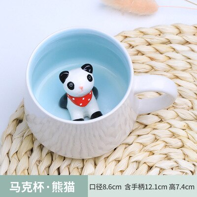 3d dyr keramisk krus krus kaffekop ko panda udvalg af tredimensionelle dyre krus keramisk krus: E