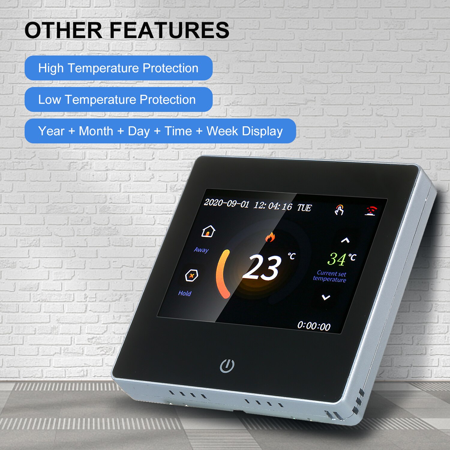 Smart Thermostat LCD Touch-screen Programmable Thermostat with WIFI Electric Heating 16A Digital Temperature Controller