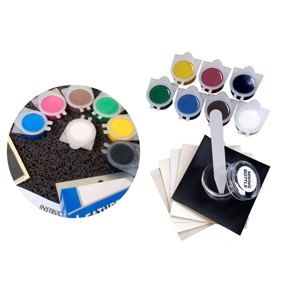 Cuero líquido sin calor y Kit de reparación de vinilo, agujeros de fijación, perforaciones, garrapatas, asientos de coche, sofás, abrigos, agujeros, grietas de arañazos