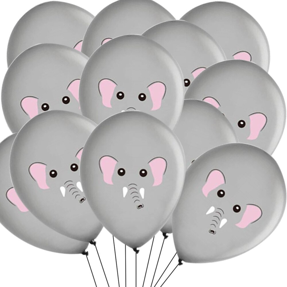 10Pcs Bos Dier Ballon Jungle Safari Verjaardagsfeestje Decoratie Cartoon Leeuw Tijger Ballonnen Voor Kinderen Party Diy Supplies: 10pcs elephant