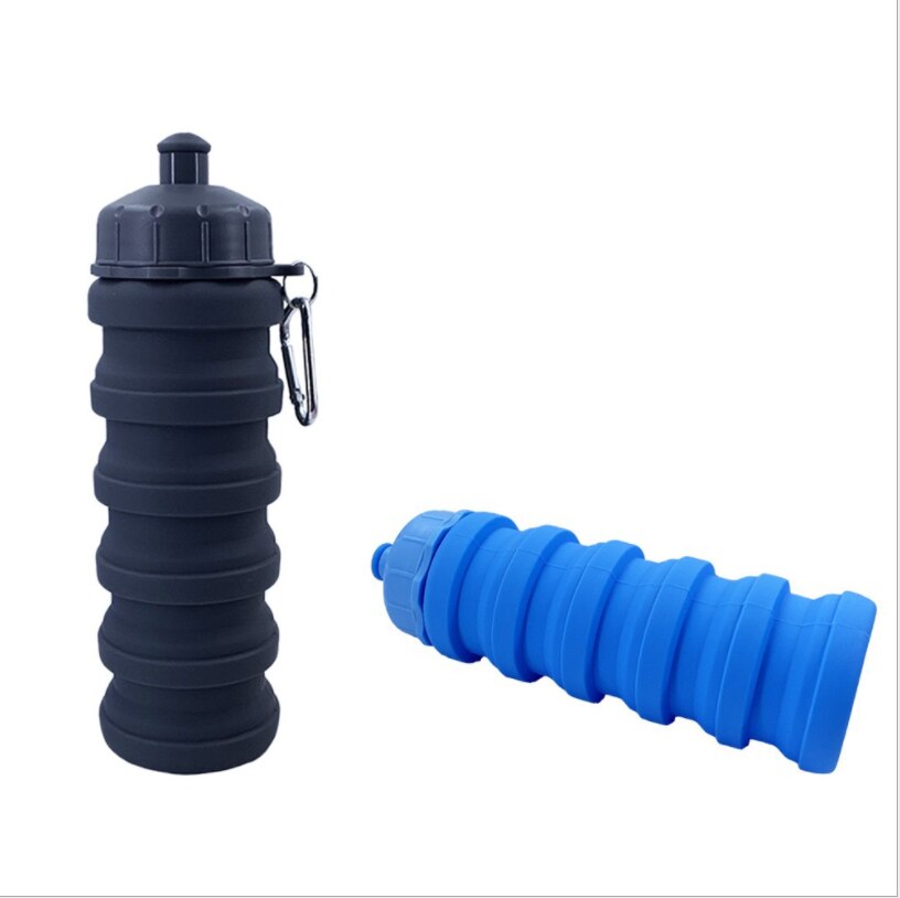 500ml Fahrrad Faltbare Wasser Flasche Dicht Radfahren Wasser Trinken Flasche Kreative Teleskop Tragbare Outdoor Drink Flasche