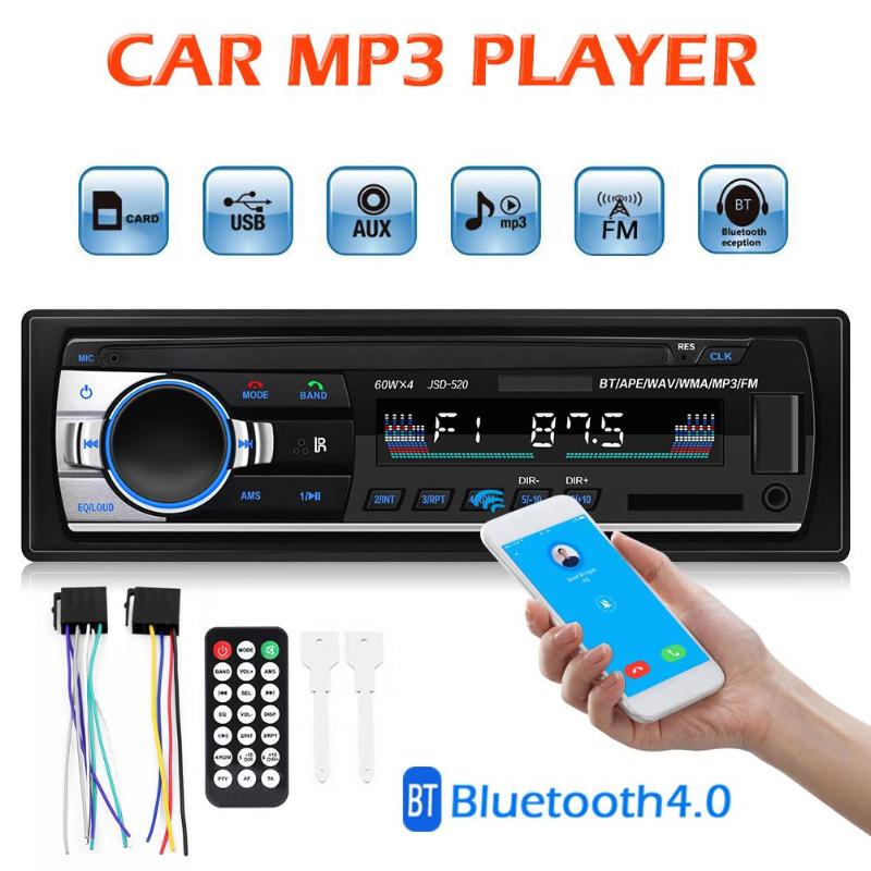 Autoradio Autoradio 1 Din Lcd-scherm Auto Stereo MP3 Speler Auto Radio In Dash Bluetooth Aux Input Usb Fm radio Coche Ontvanger