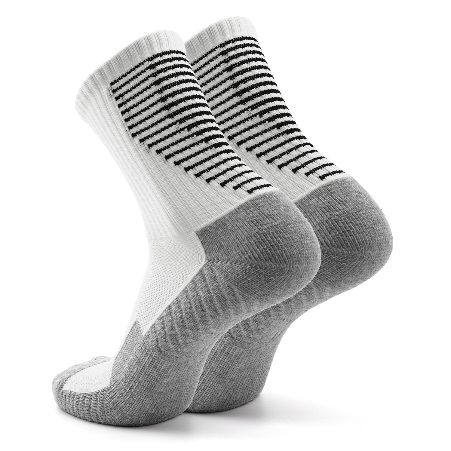 Soccer Socks Team Sports Socks Outdoor Fitness Breathable Quick Dry Socks Wear-resistant Athletic Socks Anti-skid Socks Adult: White / 3 Pairs