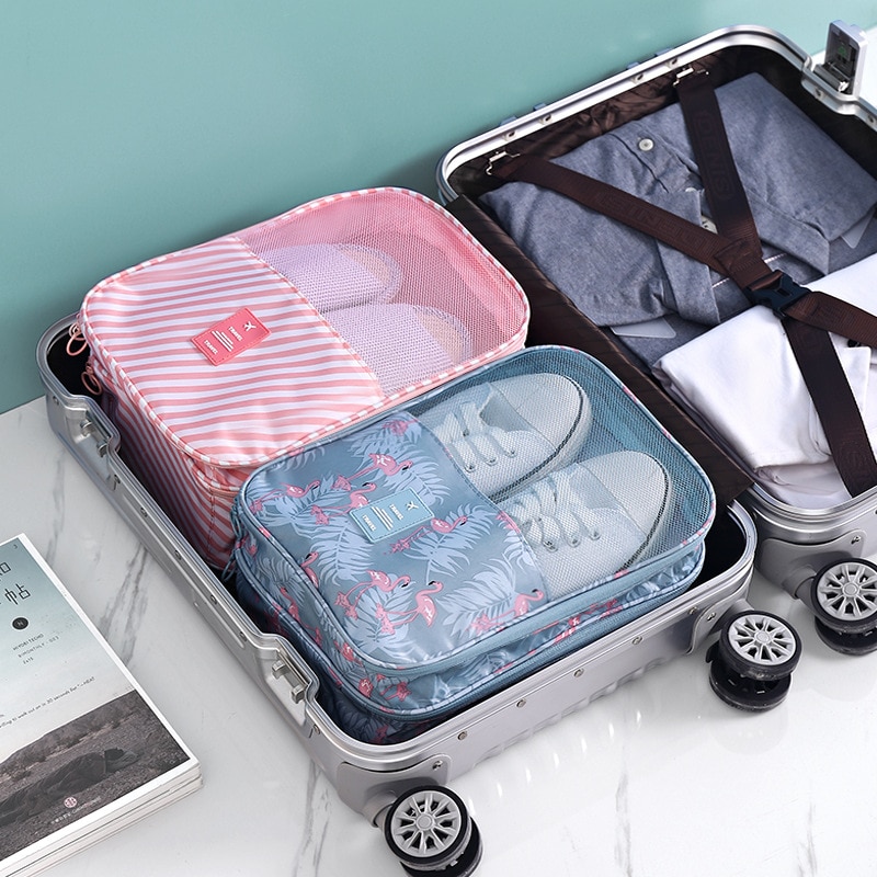 Travel accessories Double Layer Shoes Bags packing cubes Suitcase travel bag organizer Portable Storage duffle bag sac de voyage