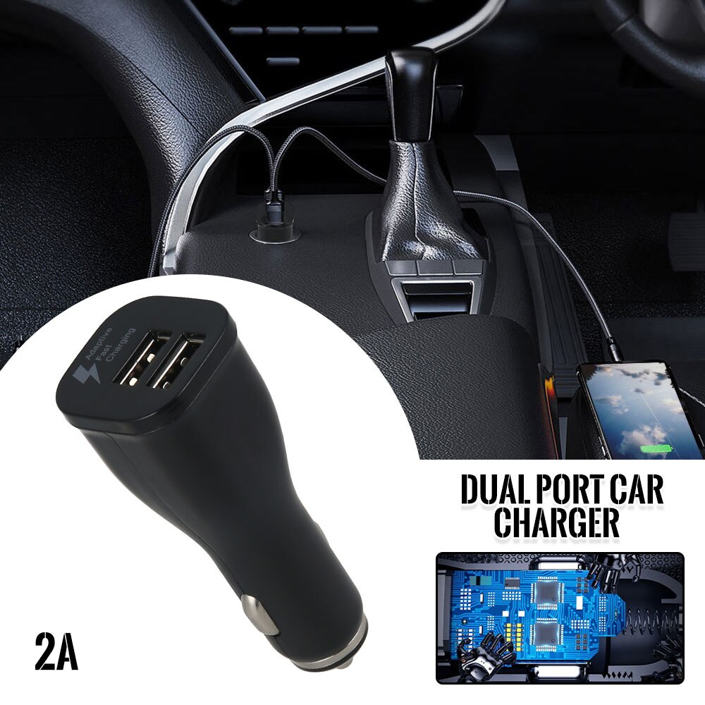 Dual Port 15W Snelle Auto-oplader Adapter Type-C Kabel Voor Samsung Huawei
